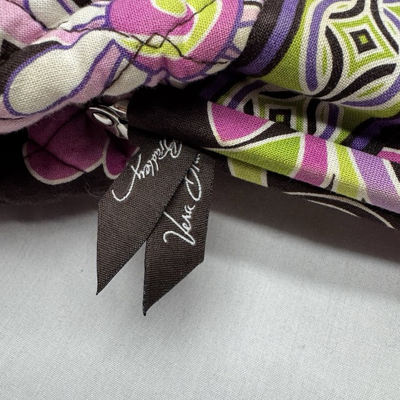 Vera Bradley Alice Loves Me Purple Punch Kiss Lock Purse Bag Quilted Retired - Picture 4 of 14